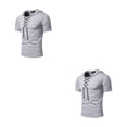thumbnail image 3 of Qarigey Sudaderas de gimnasia con capucha para hombre a la moda y a la moda para entrenamientos Sudadera con capucha para hombre con estilo y a gris claro SG 2Conjunto, 3 of 6