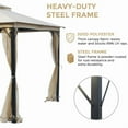 thumbnail image 6 of Segmart 10X10FT Softtop Metal Gazebo with Mosquito Net,Sturdy Heavy Duty Double Roof Canopy,Galvanized Steel Design Outdoor Tent,Suitable for Gardens,Patio,Backyard, 6 of 9