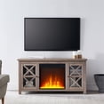 thumbnail image 4 of Henn&Hart 47" Gray Oak/Glass TV Stand, 4 of 10