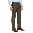 thumbnail image 2 of Kenneth Cole Reaction Stretch Textured Weave Slim Fit Dress Pants Chocolate, 2 of 3