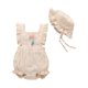 thumbnail image 3 of Gibobby Mamelucos para bebe niña Ropa para niña recién nacida, mono de encaje, mono con volantes, mono sin mangas, conjunto de trajes para(A, 0-3 Meses), 3 of 5