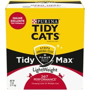 Purina Tidy Cats LightWeight, Scoopable Clumping Cat Litter, Tidy Max 24/7 Performance Formula, 17 lb. Box
