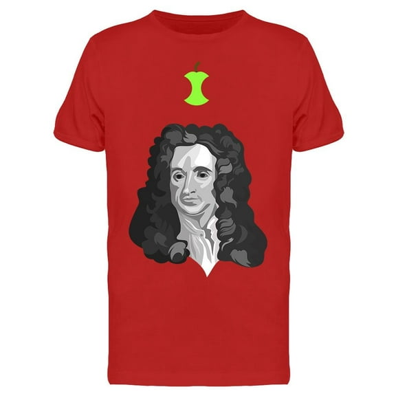 Isaac Newton W/a Bitten Fruit T-Shirt Men -Image by Shutterstock, Male x-Large