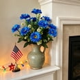 thumbnail image 6 of Anhility Patriotic Artificial Daisy Bouquet, 18.11" Blue Handmade Silk Daisy Flowers for 4th of July Home Decor & Independence Day Table Centerpieces, 6 of 6