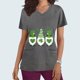 thumbnail image 1 of Fiudx Liquidación de Ofertas Flash Blusa de Manga Corta con Cuello En V para Mujer, Uniforme de Trabajo, Impresión de Bolsillo, 1 of 5