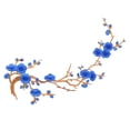 thumbnail image 3 of 20 PCS Blue Vintage Plum Blossom Iron on Patch, Embroidery Flower Vines Sew on Patches, Embroidered Floral Appliques for Wedding Dress Decoration Repair DIY Craft, 3 of 9