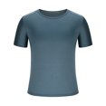 thumbnail image 4 of AHTJRT Men's Summer Cooling Ice Silk Short Sleeve T-Shirts Loose Breathable Quick Dry Sports Clothing Light Blue XL, 4 of 6