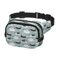thumbnail image 2 of Fotbe Swan Princess On Lake Cangurera Cuadrada con Estampado de Doble Capa, Bolsa de Cintura Ajustable Mini para Hombres y Mujeres, 2 of 9