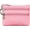 Pink, variant on Women's Leather Small Coin Purse with 3 Zipper Pockets, Mini Pouch Loose Change Wallet Card Holder Case with Keychain