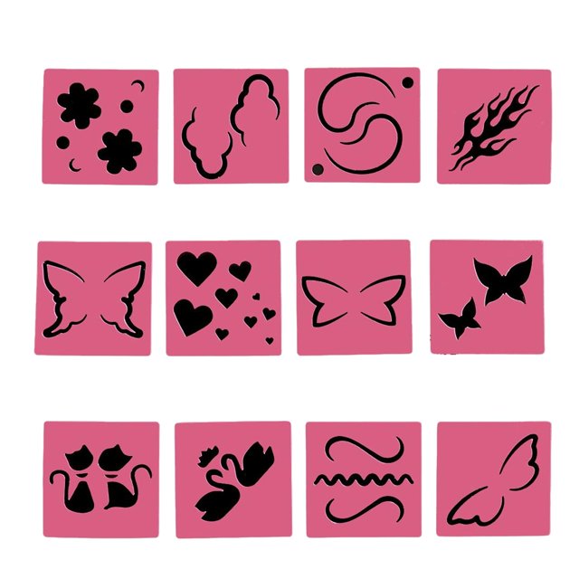 12 plantillas profesionales de patrones corporales, plantilla de dibujo, herramienta de bricolaje reutilizable de arte decorativo, para escenario, Colco plantillas