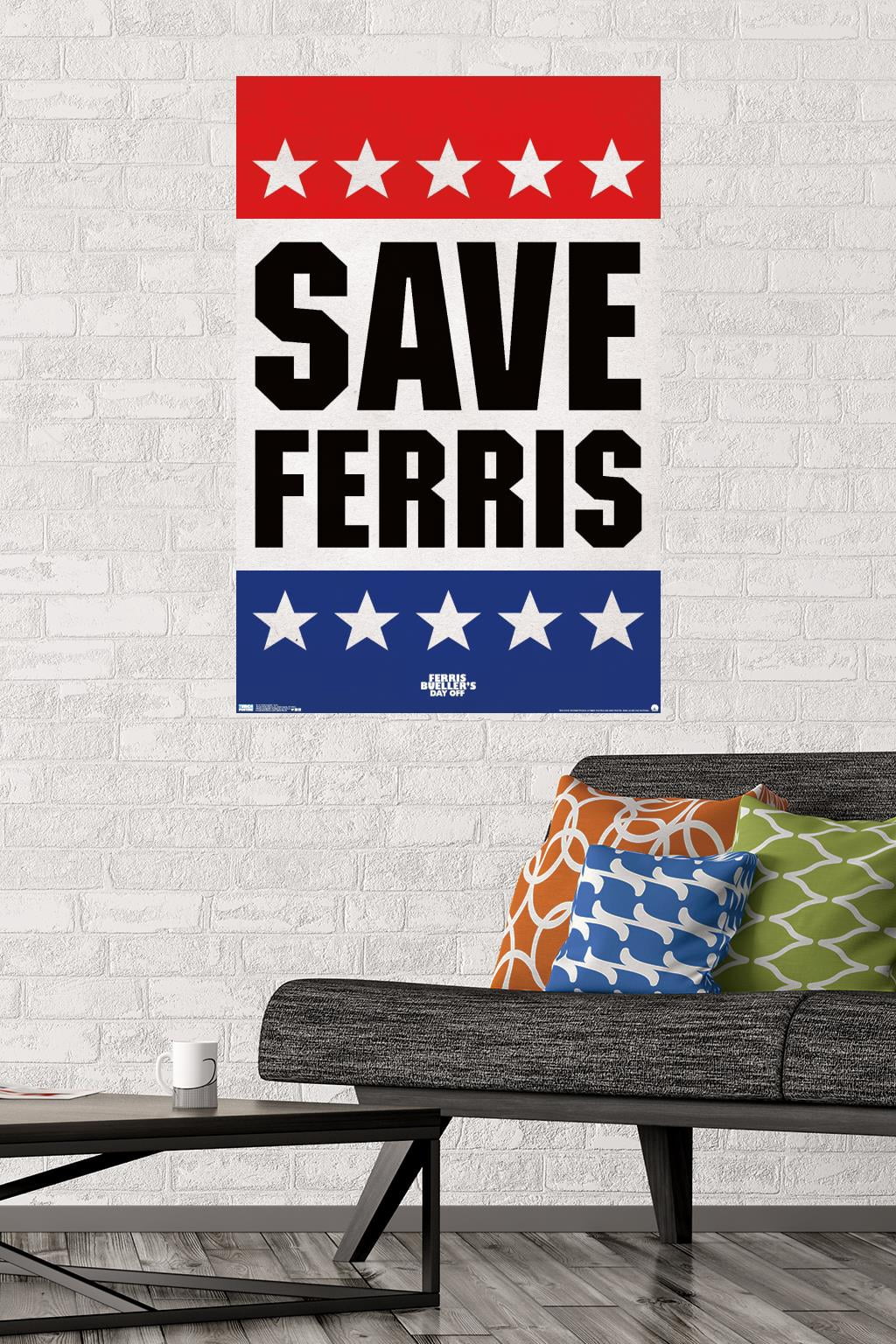Ferris Bueller's Day Off - Save Ferris Wall Poster, 22.375" x 34"