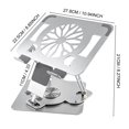 thumbnail image 7 of ASKITO Cooling Laptop Stand, 2-in-1 Phone/Laptop Stand for 10"-17'' Notebook, 360° Rotatable Height Adjustable & Foldable Protable, Silver, 7 of 7