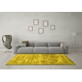 thumbnail image 3 of Ahgly Company Indoor Square Oriental Yellow Industrial Area Rugs, 3' Square, 3 of 4