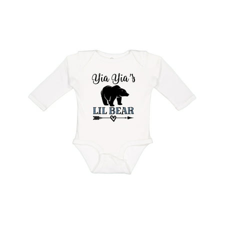 

Inktastic Yia Yias Lil Bear Boys Grandson from YiaYia Gift Baby Boy Long Sleeve Bodysuit