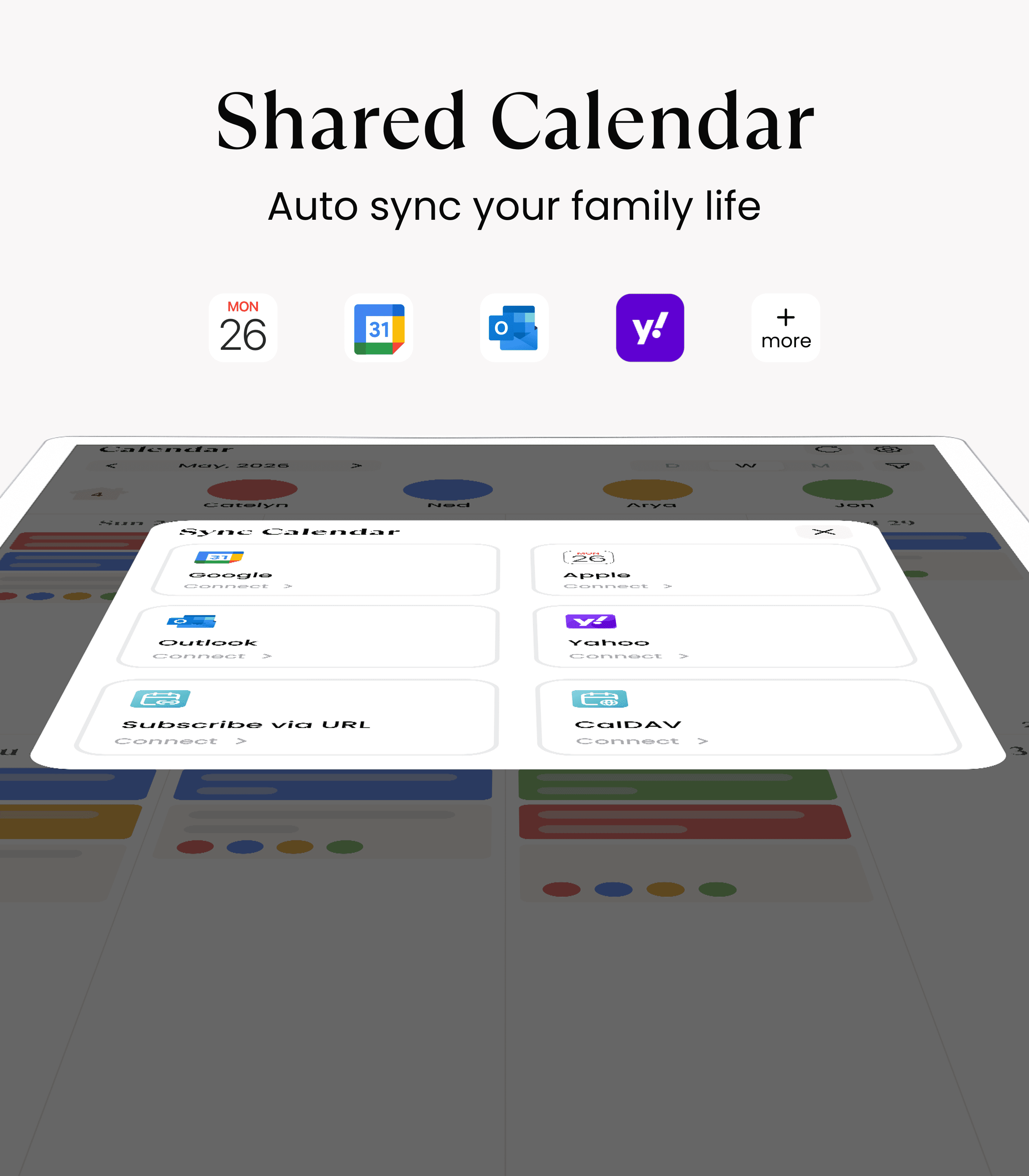 Cozyla Calendar+ 2: 32 inch Digital Calendar Planner Smart Touch Screen Wall Mount White