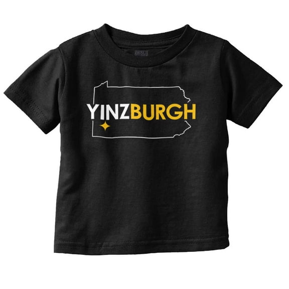 Pittsburgh Pennsylvania Yinzburgh Toddler Boy Girl T Shirt Infant Toddler Brisco Brands 6M