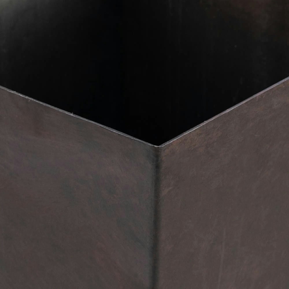 Spaco 28 Feet Tall Plastic Planters Set of 3, Flower Pot, Anti-crack, Fade-resistant, Square Shape with A Matte Surface, Outdoor & Indoor, for lawns, patios, yards, Brown