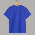 thumbnail image 4 of Ketyyh-chn99 Girls Short Sleeve T Shirts Kids Summer Casual Crewneck Back To School Solid Color Tops Tees Size for 1-2 Years,Blue, 4 of 4