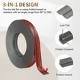 thumbnail image 3 of Uxcell Protector 0.8"x19.7 ft Self Adhesive Guard Dark Gray for Wall Table Floor, 3 of 5