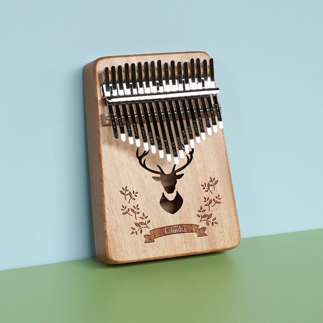 Piano de pulgar, piano carinba, 17 tonos, carbalín, para niños y niñas principiantes, instrumento musical kalimba de cristal, piano de dedo