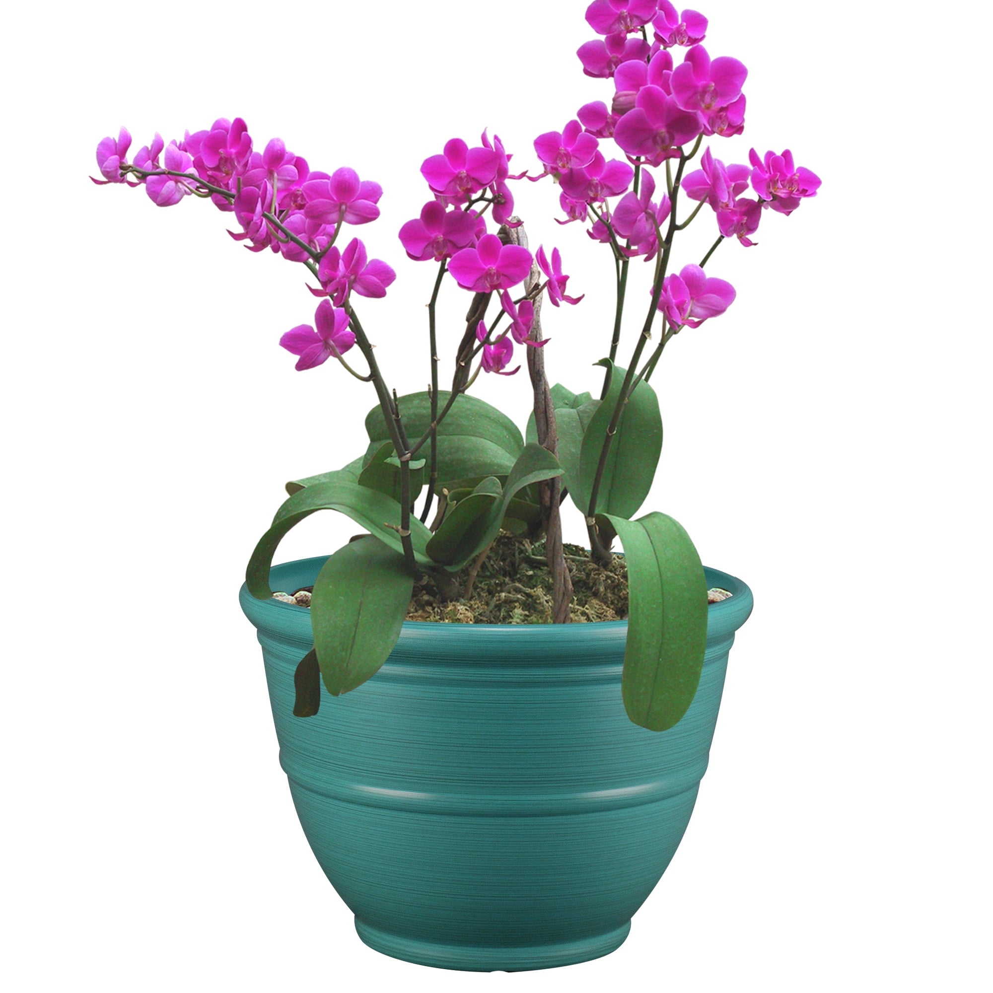 Mainstays Ferenza Aqua Color Recycled Resin Planter, 14in x 14in x 10in