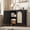 Black, variant on TROPOW Rattan Sideboard Buffet Cabinets with Storage, Farmhouse Kitchen Accent Storage Cabinet, Boho Wooden Coffee Bar Cabinet for Dining Room, Living Room, Hallway