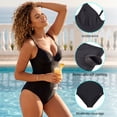 thumbnail image 4 of RELLECIGA Womens Bathing suits V Neck Criss-Cross Underwire One Piece Swimsuits for Women, 4 of 13