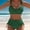 S-Dark Green, variant on Womens Swimwear 2 Piece Bikini U Wire Swimsuit High Waisted Textured 2026 Summer Beach Swim Bathing Soft Wear L Red