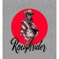 thumbnail image 5 of Cowboy Skeleton "Roughrider" Women's Heather Gray Crew Neck Short Sleeve Top-Medium, 5 of 6