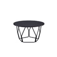 thumbnail image 1 of Accent Round Side Table Sofa End Table Coffee Table with Metal Frame, Espresso & Black, 1 of 4