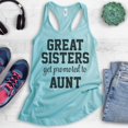 thumbnail image 2 of Great Sisters Get Promoted To Aunts Tank Top, Ladies Racerback Tank Top, Aunt Tank, Auntie Tank, Aunty Tank, Cancun, Large, 2 of 3