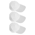 thumbnail image 1 of 3 gorras de béisbol de algodón puro con visera, ajustables, de color liso, para manualidades de grafiti (blanco), 1 of 7