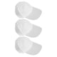thumbnail image 1 of 3 gorras de béisbol de algodón puro con visera, ajustables, de color liso, para manualidades de grafiti (blanco), 1 of 7
