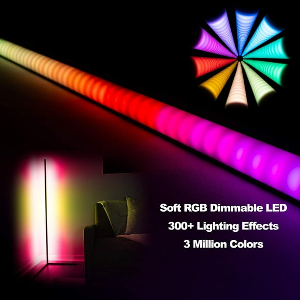 Dimming black white floor lamp modern rgb remote deals led floor lamps