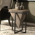 thumbnail image 5 of Uttermost Bertrand Iron and Wood Accent End Table in Gray Wash and Aged Black, 5 of 7
