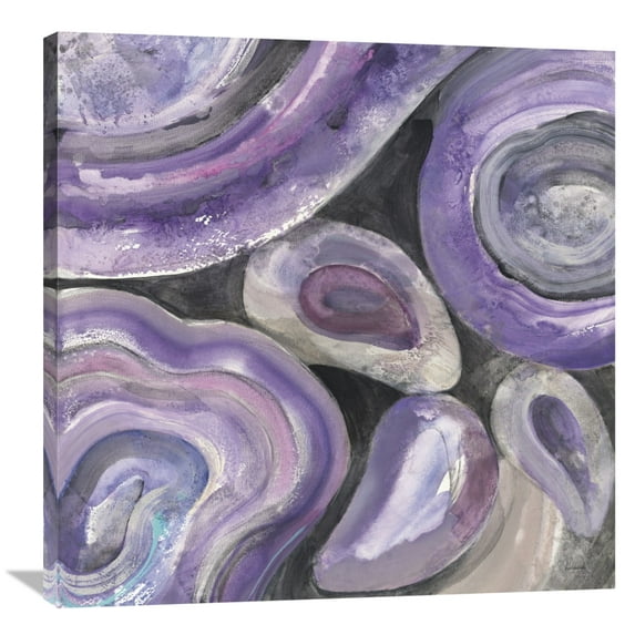 Global Gallery's 'Circle Rain v2' By Albena Hristova Stretched Canvas Wall Art
