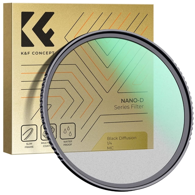 Filtro K&F CONCEPT Black Diffusion 1/4 72 mm para vídeo/foto
