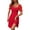 Red, variant on Womens Summer Sweetheart Neck Short Puff Sleeve Mini Drawstring Casual Slim Flowy Dress Sundress
