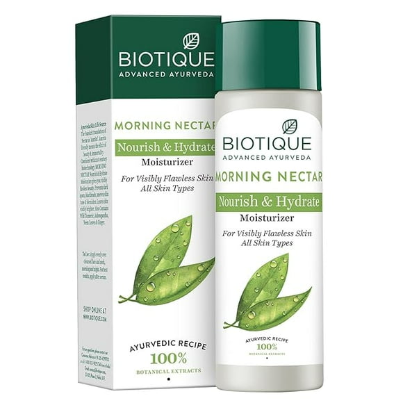 Biotique Morning Nectar Flawless Skin Moisturizer Lotion L Dark Spots, Blackheads And Blemishes L Visibly L Nourishes And Hydrates Skin L All Skin Types L 190Ml