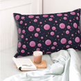 thumbnail image 4 of Rateoe Pink Planets And Stars Pattern Decorative Pillow Case,Throw Pillow Covers,Plush Pillow Cover,Soft Pillow Case,Velvet Pillow Case-14"x20", 4 of 6