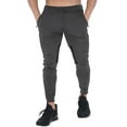 thumbnail image 3 of FEDTOSING Men's Gym Sweatpants Drawstring Gray Running Joggers Trackpants with Zipper Pockets, 3 of 6