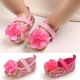 thumbnail image 1 of YUGYXL Princess Sandals for Girls Rhinestone Bow Sandals Pearl Shoes Non Slip Lightweight Breathable Open Toe Shoes Red,12, 1 of 10