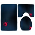 thumbnail image 1 of JSDART Red Swan 3 Piece Bathroom Rugs Set Bath Rug Contour Mat and Toilet Lid Cover, 1 of 2