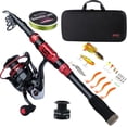 thumbnail image 1 of Sougayilang Spinning Rod and Reel Spinning Fishing Combo Portable Telescopic Pole with Carrier Bag, 1 of 7