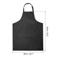thumbnail image 2 of Uxcell Polyester 82cm x 68cm Kitchen Cooking Aprons Adjustable Bib Long Ties with 2 Pockets Black, 2 of 5