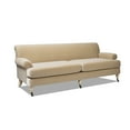 thumbnail image 2 of Jennifer Taylor Home Alana 88" Lawson Living Room Two-Cushion Tightback Sofa Couch with Metal Casters, Fawn Brown, 2 of 9