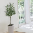 thumbnail image 2 of Yeshouse Olivo artificial, planta de olivo artificial en maceta de 1,5/1,8/2,1 m de altura con ramas, hojas y frutos realistas para decoración de interiores, 2 of 8