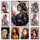 thumbnail image 2 of Póster y impresiones de mariposas y chicas de anime con flores samuráis japonesas modernas, impresión en lienzo, arte de pared, imagen para decoración de sala de estar y estudio, 2 of 5