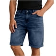 thumbnail image 3 of Viadha Mens Cargo Jean Shorts Casual Workwear Regular Fit Denim Shorts 5 Inch Summer Short Pants with Pockets, 3 of 9