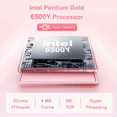 thumbnail image 2 of RNRUO 15.6" Laptop Computer, 12GB RAM 256GB SSD, Intel 6500Y with 2 Cores, FHD Display Windows 11 Home WiFi5 BT5.0 Type-C PD Numeric Keypad Laptop for Business, Study, Office, Pink, 2 of 11